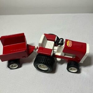 Vintage 70’s Tonka Steel Classics Farm Tractor with a detachable trailer